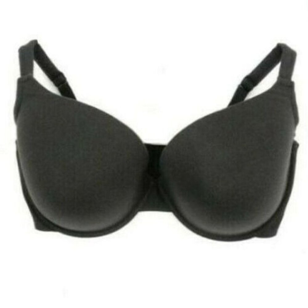 Cacique Lane Bryant Womens Plunge Bra Cotton Blend Plus Size 44G Black